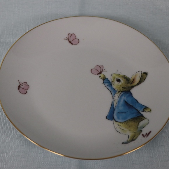 BEATRIX POTTER PETER RABBIT EASTER 4 ASSORTED APPETIZER PLATES - NEW - Picture 3 of 8